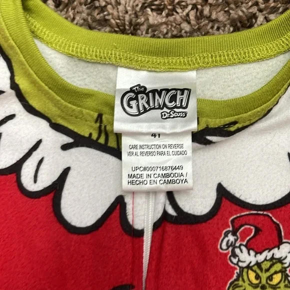 The Grinch toddler size 4 onesie, Halloween costume or pajama - Picture 5 of 9
